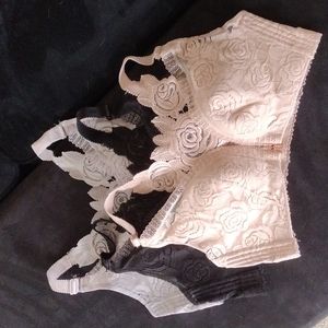 Luna's Wish front closure pushup bras (set of 3)